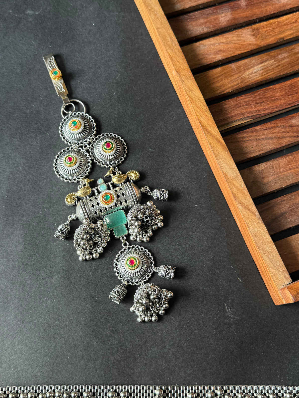 19 - Oxidised Silver Kamar Juda (Waist Hanging) –